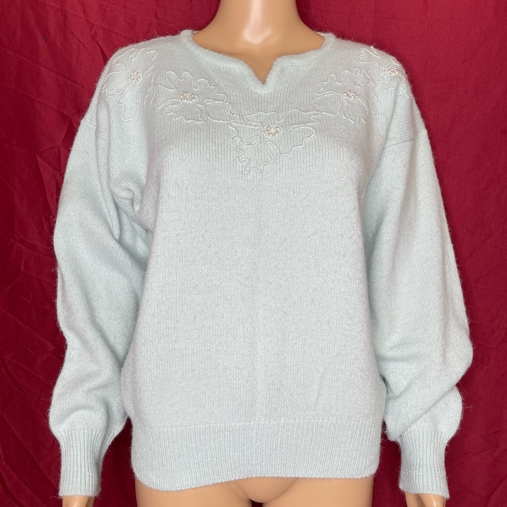 Vintage 1980’s White Stag Beaded Pullover Sweetie Sweater Medium